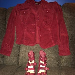 Woman shoes and short blazer